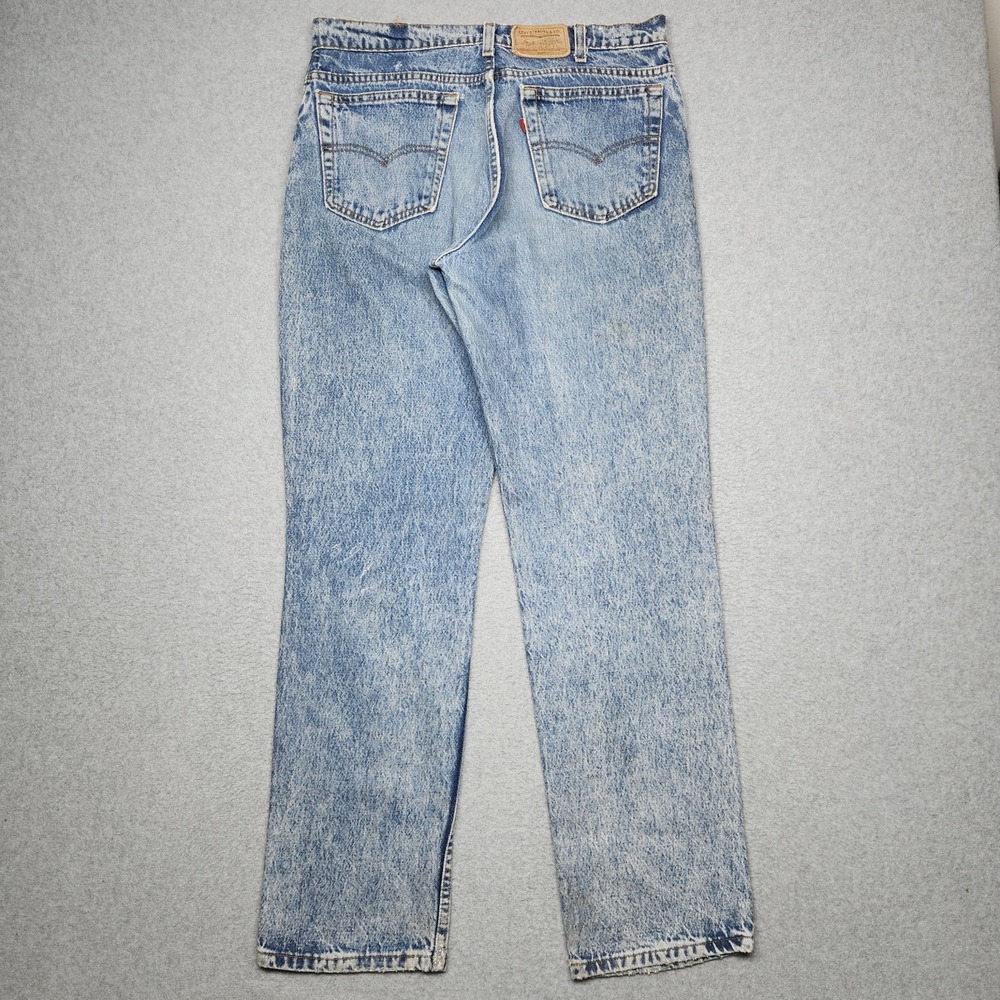 VINTAGE Levis Jeans 32x32 (Tag 34x32) Blue Acid Wash Relaxed Bronze Tab 90s USA‎ - Picture 2 of 15